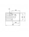 Fregadero Sobre Encimera - Teka Diamond RS15 1C 1E 86, Silent Smart, 50 cm, Stone Grey