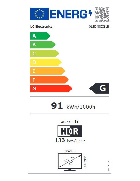 TV OLED - LG OLED48CX6LB, 4K, 48"