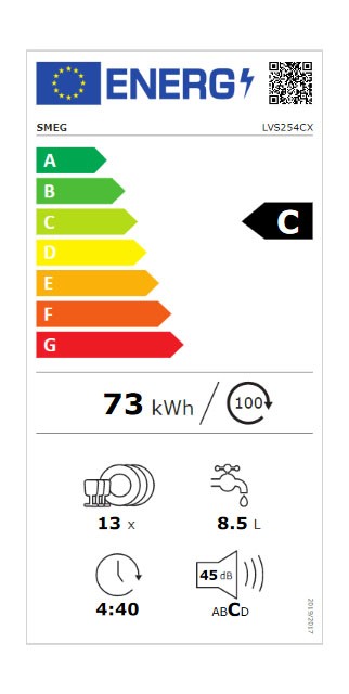Etiqueta de Eficiencia Energética - LVS254CX
