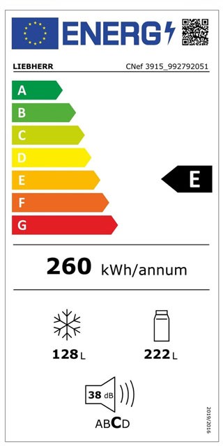 Etiqueta de Eficiencia Energética - CNEF3915