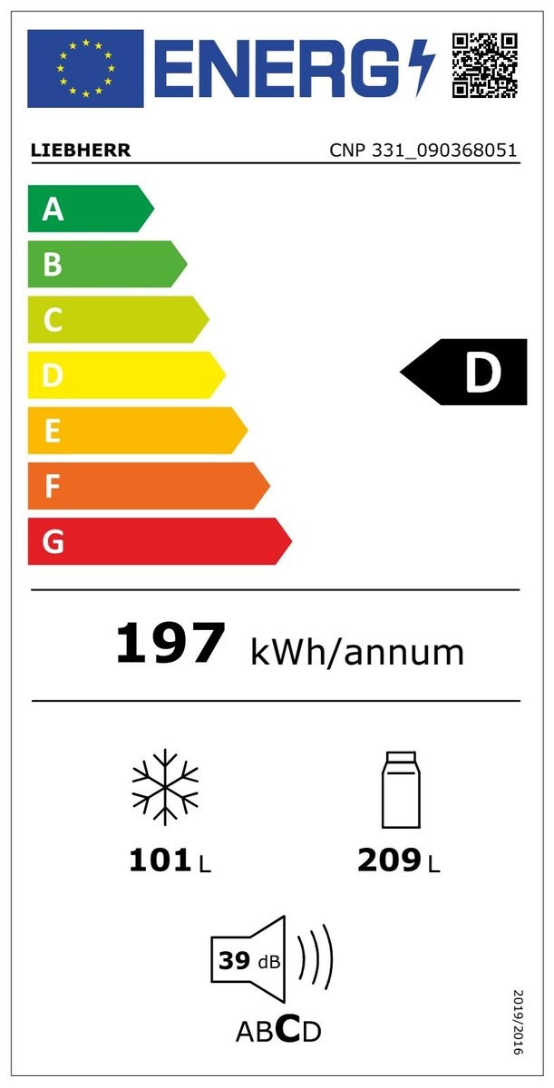 Etiqueta de Eficiencia Energética - CNP331