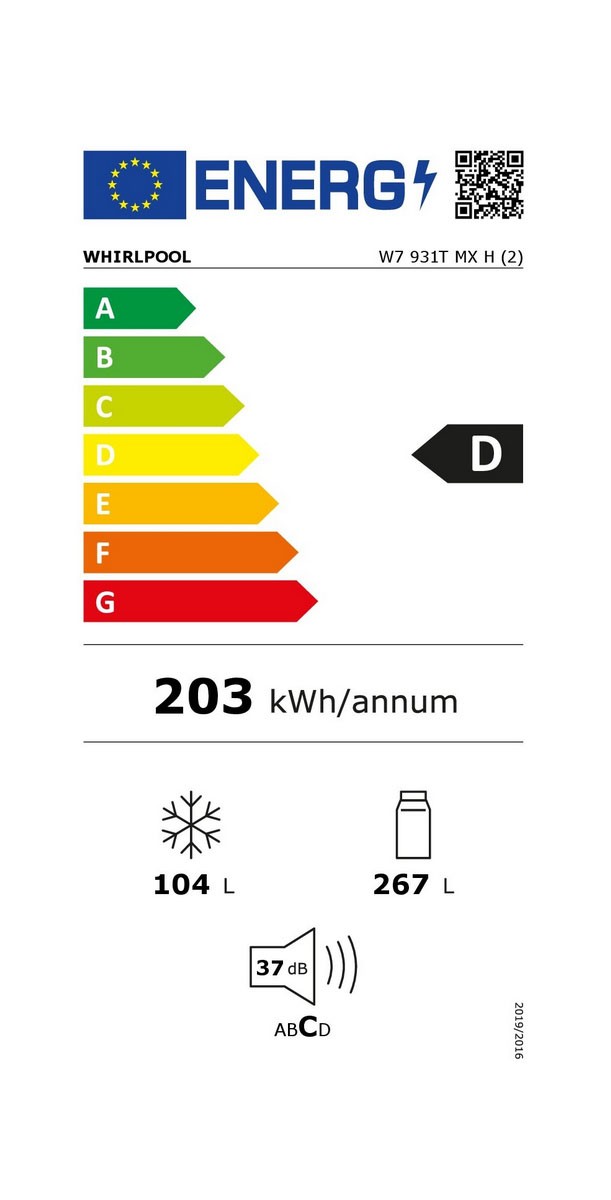 Etiqueta de Eficiencia Energética - W7931TMXH