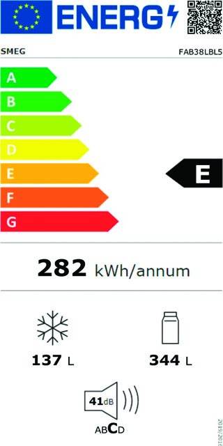 Etiqueta de Eficiencia Energética - FAB38RWH5