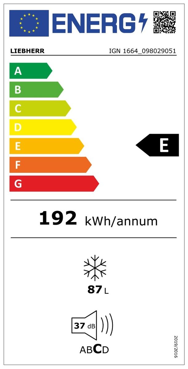 Etiqueta de Eficiencia Energética - IGN1664