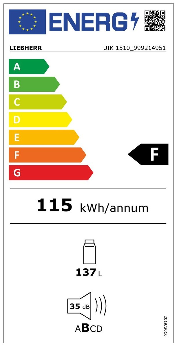 Etiqueta de Eficiencia Energética - UIK1510