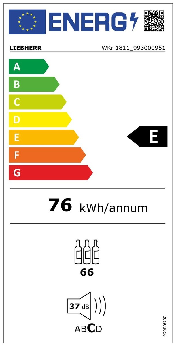 Etiqueta de Eficiencia Energética - WKR1811