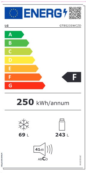 Etiqueta de Eficiencia Energética - GTB523SWCZD