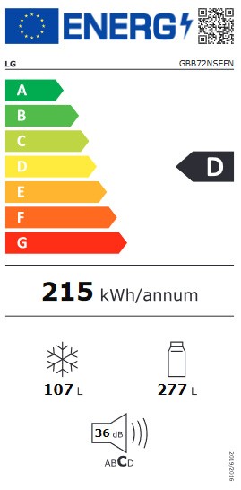 Etiqueta de Eficiencia Energética - GBB72NSEFN
