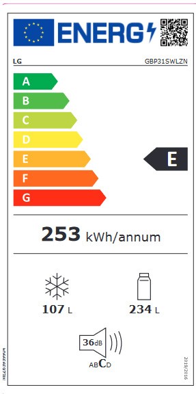 Etiqueta de Eficiencia Energética - GBP31SWLZN