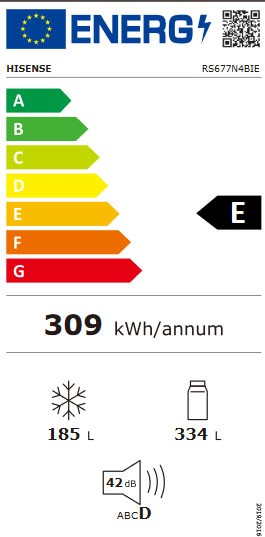 Etiqueta de Eficiencia Energética - RS677N4BIE