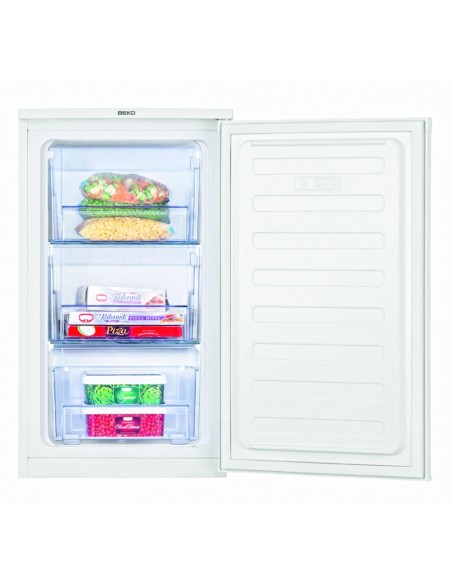 Congelador Libre Instalación - Beko FS166020, Eficiencia E, Blanco, Sin dispensador, Cíclico