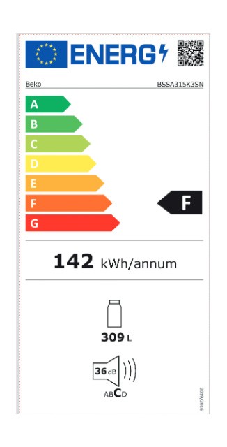Etiqueta de Eficiencia Energética - BSSA315K3SN