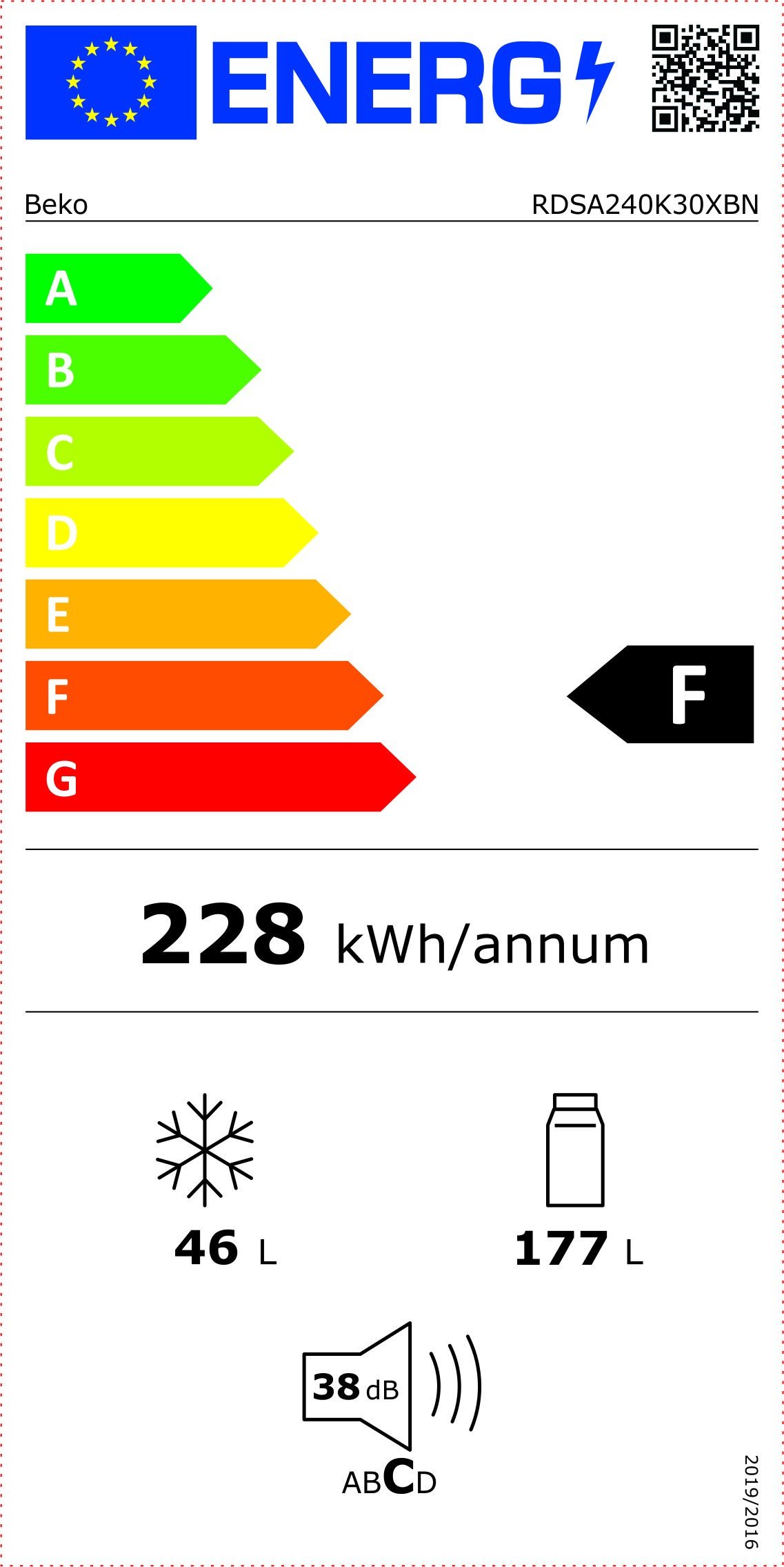 Etiqueta de Eficiencia Energética - RDSA240K30XBN