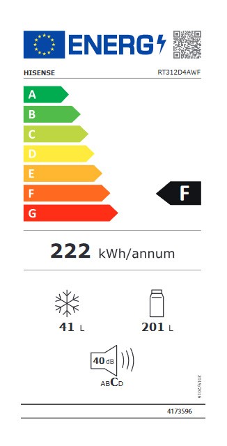 Etiqueta de Eficiencia Energética - RT267D4AWF