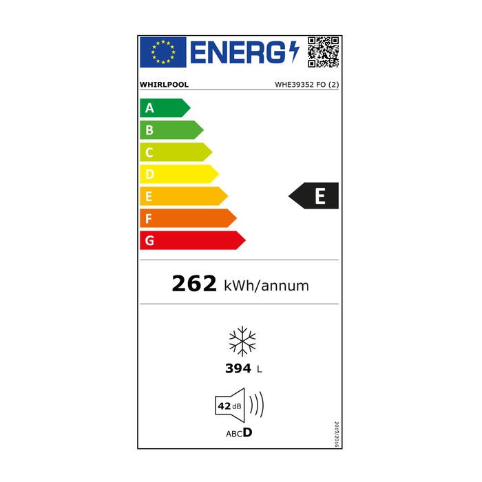 Etiqueta de Eficiencia Energética - WHE39352FO
