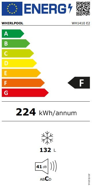 Etiqueta de Eficiencia Energética - WH1410 E2