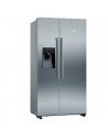 Frigorífico Americano - Balay 3FAF494XE, Eficiencia F, Inox, Dispensador de agua y hielo, No-Frost