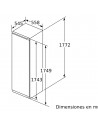 Congelador Integrable - Bosch GIN81AEF0, Eficiencia F, Sin dispensador, No-Frost