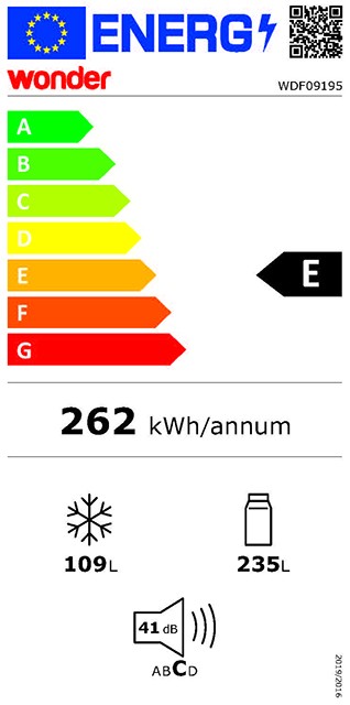 Etiqueta de Eficiencia Energética - WDF09195X