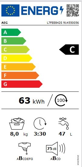 Etiqueta de Eficiencia Energética - L7FEE842S