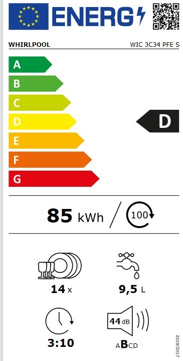 Etiqueta de Eficiencia Energética - WIC 3C34 PFE S