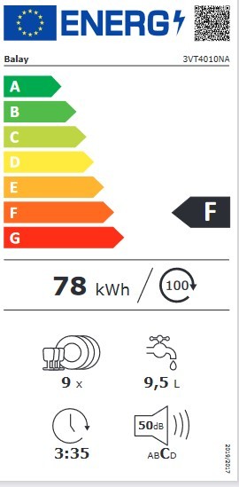 Etiqueta de Eficiencia Energética - 3VT4010NA