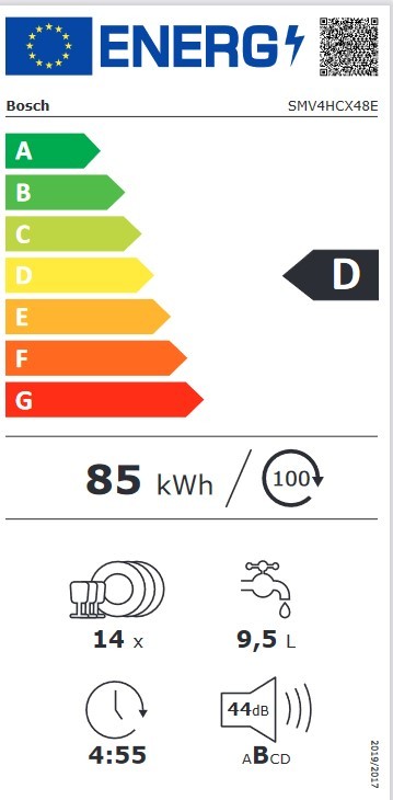 Etiqueta de Eficiencia Energética - SMV4HCX48E
