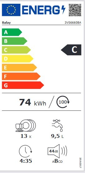 Etiqueta de Eficiencia Energética - 3VS6660IA