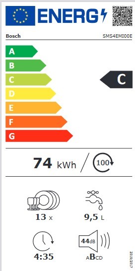 Etiqueta de Eficiencia Energética - SMS4EMI00E
