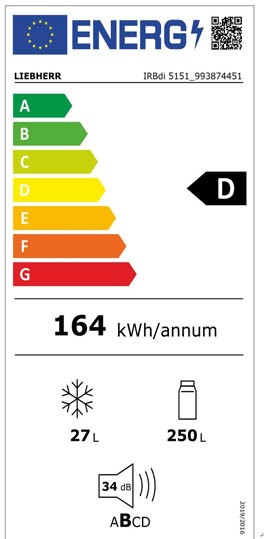 Etiqueta de Eficiencia Energética - IRBDI-5151
