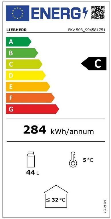 Etiqueta de Eficiencia Energética - FKV503