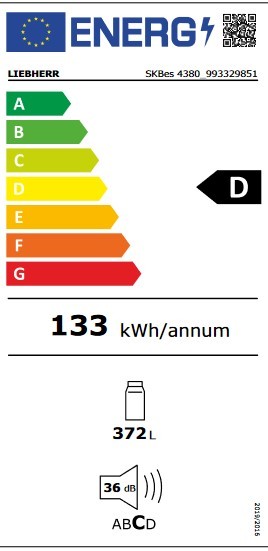 Etiqueta de Eficiencia Energética - SBSES8496