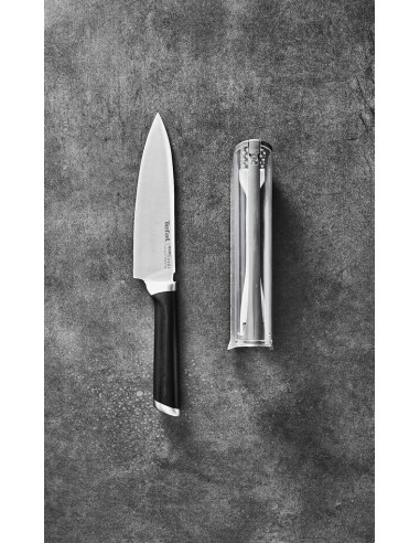 Cuchillo Cocinero Tefal K2569004 Ever Sharp, 16,5 cm, Funda afiladora
