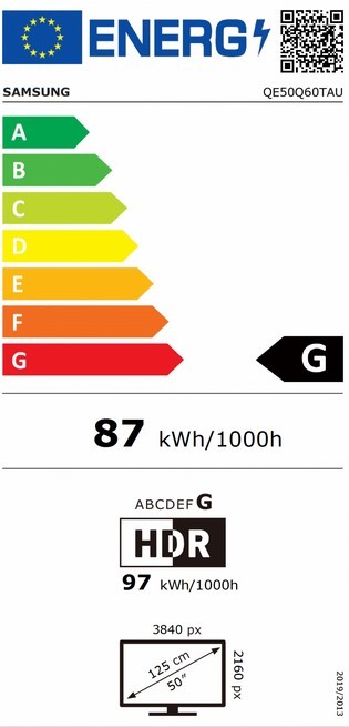 Etiqueta de Eficiencia Energética - QE50Q60T