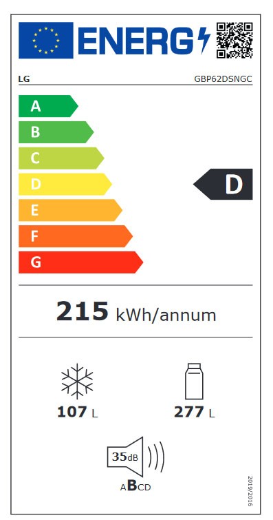 Etiqueta de Eficiencia Energética - GBP62DSNGC