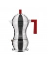 Cafetera Italiana - Alessi Pulcina, 3 Tazas, Rojo, Inducción