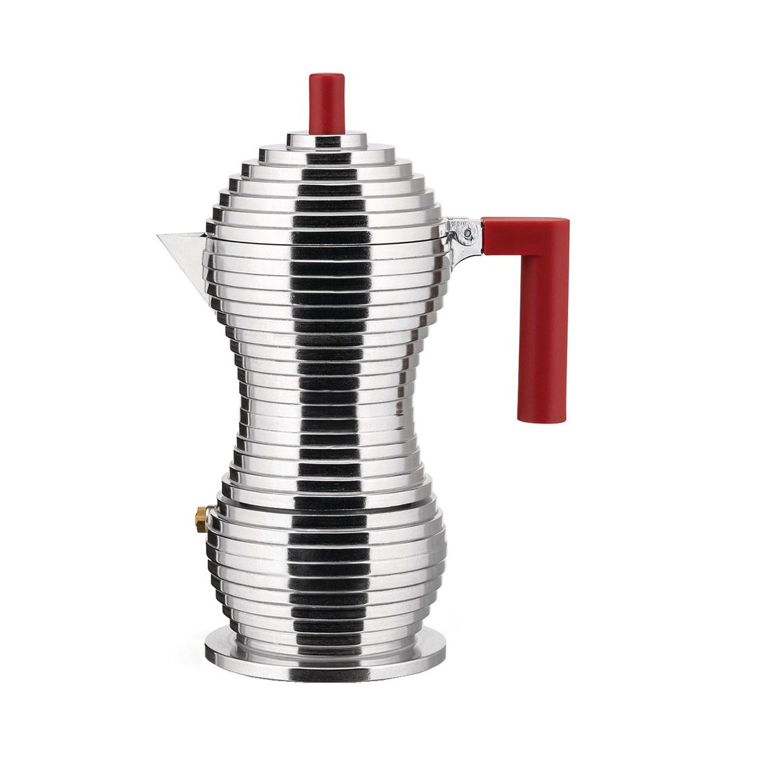 Cafetera Italiana - Alessi Pulcina, 3 Tazas, Rojo, Inducción