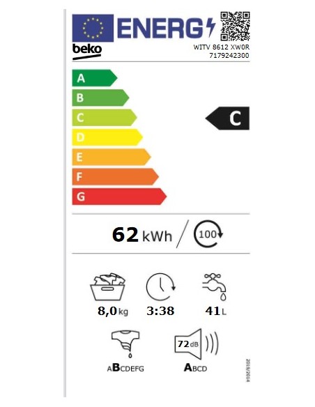 Lavadora Integrable - Beko WITV 8612...