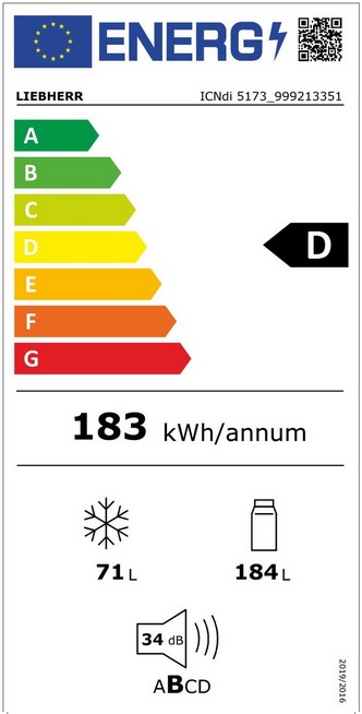 Etiqueta de Eficiencia Energética - ICNDI 5173