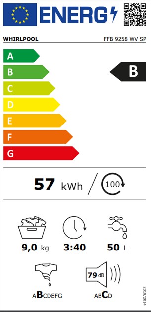 Etiqueta de Eficiencia Energética - FFB 9258 WV SP