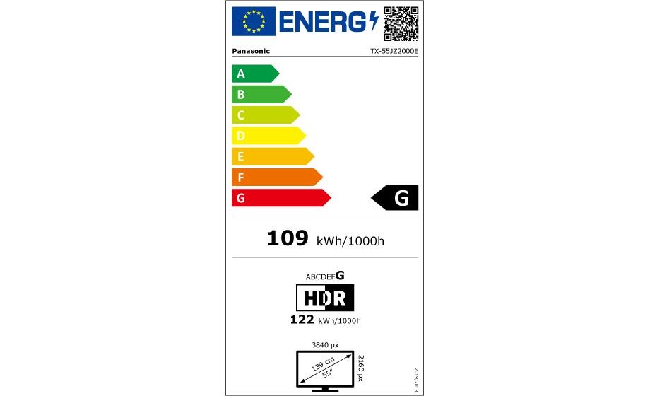 Etiqueta de Eficiencia Energética - TX-55JZ2000E
