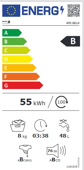 Etiqueta de Eficiencia Energética - 4FE-8614