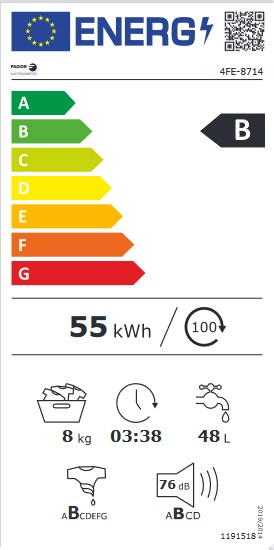Etiqueta de Eficiencia Energética - 4FE-8714