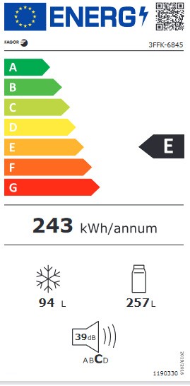 Etiqueta de Eficiencia Energética - 3FFK-6845