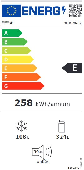 Etiqueta de Eficiencia Energética - 3FFK-7845X