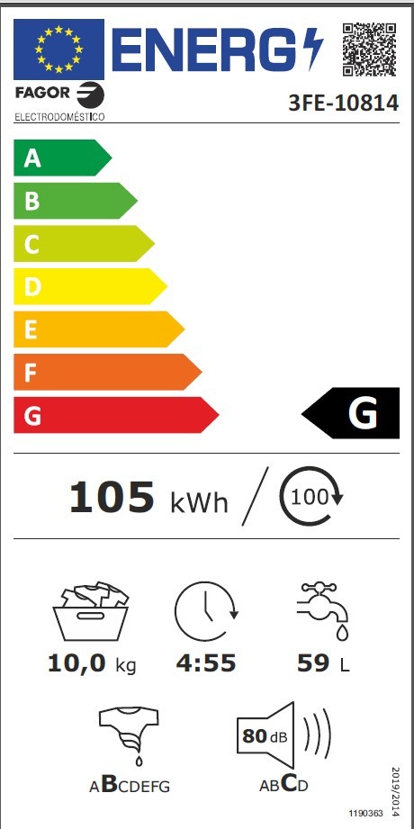 Etiqueta de Eficiencia Energética - 3FE-10814