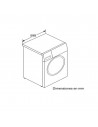Lavadora Libre Instalación - Bosch WAU24S42ES, Blanco, 1200 rpm, 9 kg