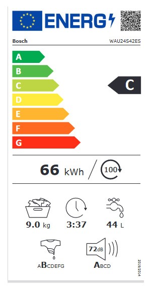 Etiqueta de Eficiencia Energética - WAU24S42ES