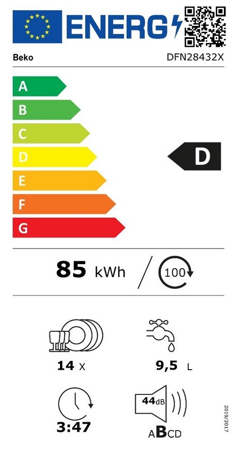 Etiqueta de Eficiencia Energética - DFN28432X