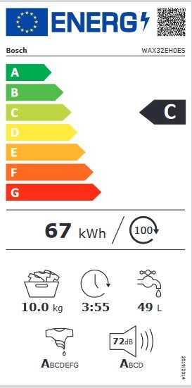 Etiqueta de Eficiencia Energética - WAX32EH0ES
